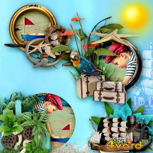 Пиратский скрап-комплект - Тропический денёк 