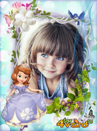  Детская рамочка для фотошопа - Принцесса София
